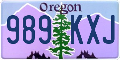 OR license plate 989KXJ