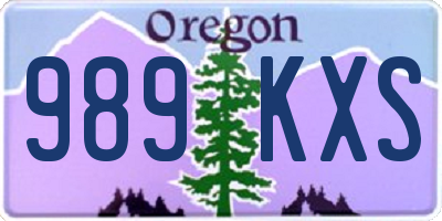 OR license plate 989KXS