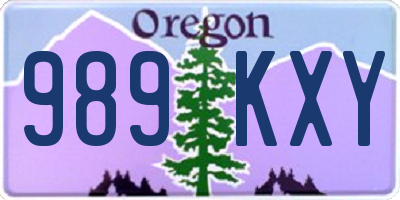 OR license plate 989KXY