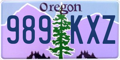 OR license plate 989KXZ