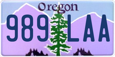 OR license plate 989LAA