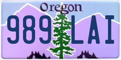 OR license plate 989LAI