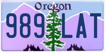 OR license plate 989LAT