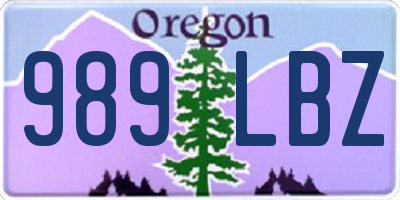 OR license plate 989LBZ