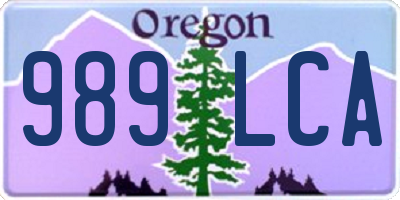 OR license plate 989LCA