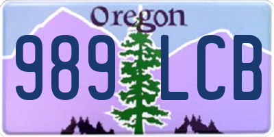 OR license plate 989LCB