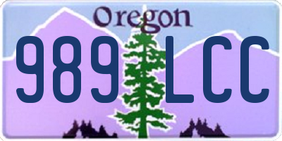 OR license plate 989LCC