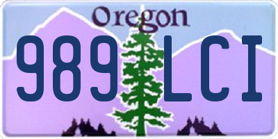 OR license plate 989LCI