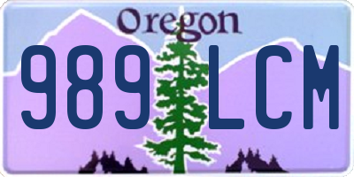 OR license plate 989LCM