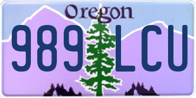OR license plate 989LCU