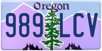 OR license plate 989LCV
