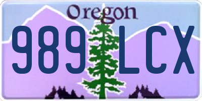 OR license plate 989LCX