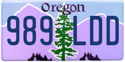OR license plate 989LDD