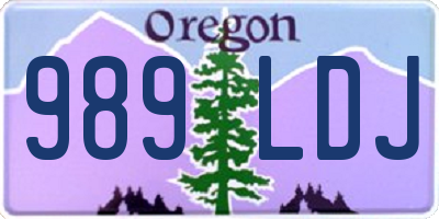 OR license plate 989LDJ