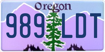 OR license plate 989LDT