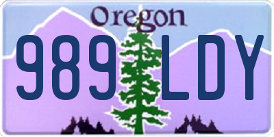 OR license plate 989LDY