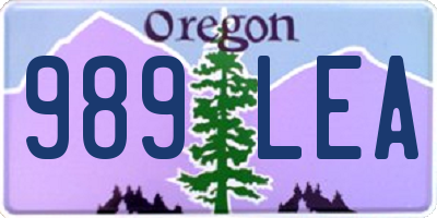 OR license plate 989LEA