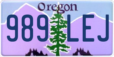 OR license plate 989LEJ