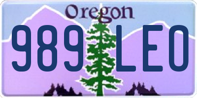 OR license plate 989LEO
