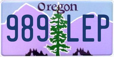 OR license plate 989LEP