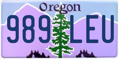 OR license plate 989LEU