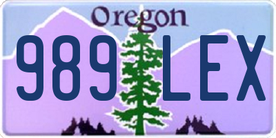 OR license plate 989LEX