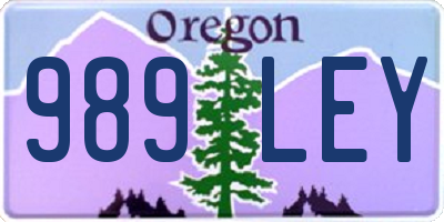 OR license plate 989LEY