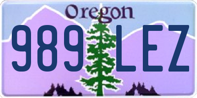 OR license plate 989LEZ