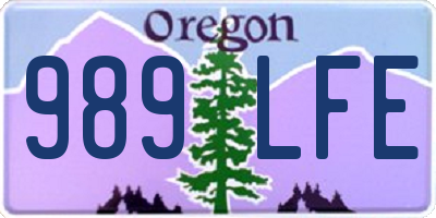 OR license plate 989LFE