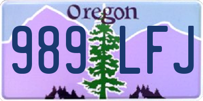 OR license plate 989LFJ