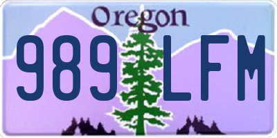 OR license plate 989LFM