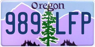 OR license plate 989LFP