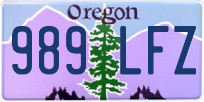 OR license plate 989LFZ