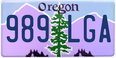 OR license plate 989LGA