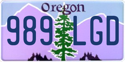 OR license plate 989LGD