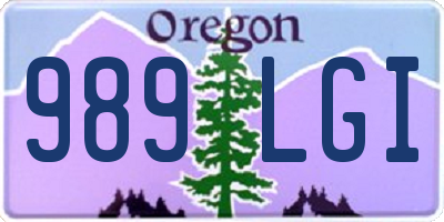 OR license plate 989LGI
