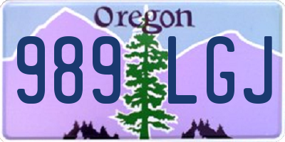 OR license plate 989LGJ