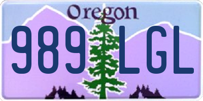 OR license plate 989LGL