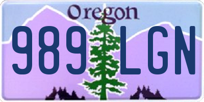 OR license plate 989LGN