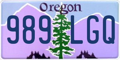 OR license plate 989LGQ