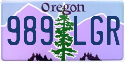 OR license plate 989LGR