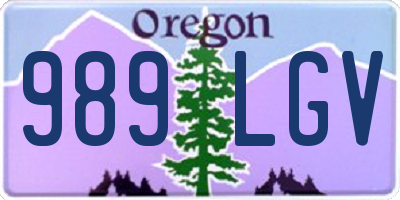 OR license plate 989LGV