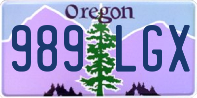OR license plate 989LGX