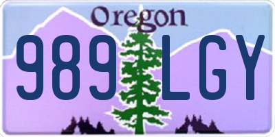 OR license plate 989LGY
