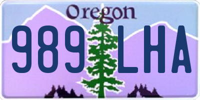 OR license plate 989LHA