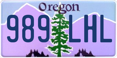 OR license plate 989LHL