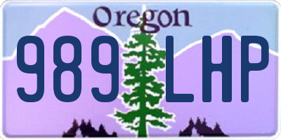 OR license plate 989LHP