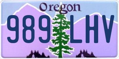 OR license plate 989LHV