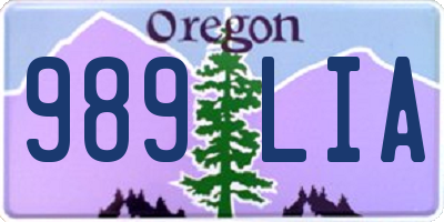 OR license plate 989LIA