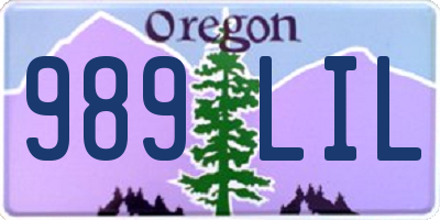 OR license plate 989LIL